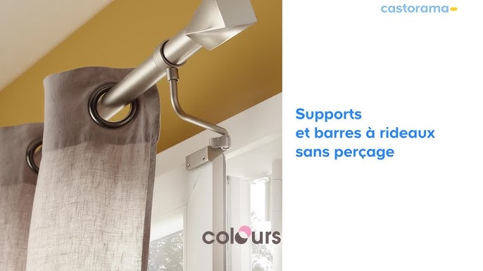 Kit de barre de rideau avec support GoodHome 30/50 Blanc mat Konera