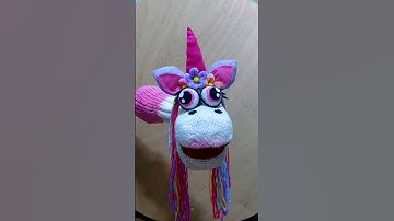 UNICORN SOCK PUPPET #puppet #sockpuppet #diy #art #craft #kidsart