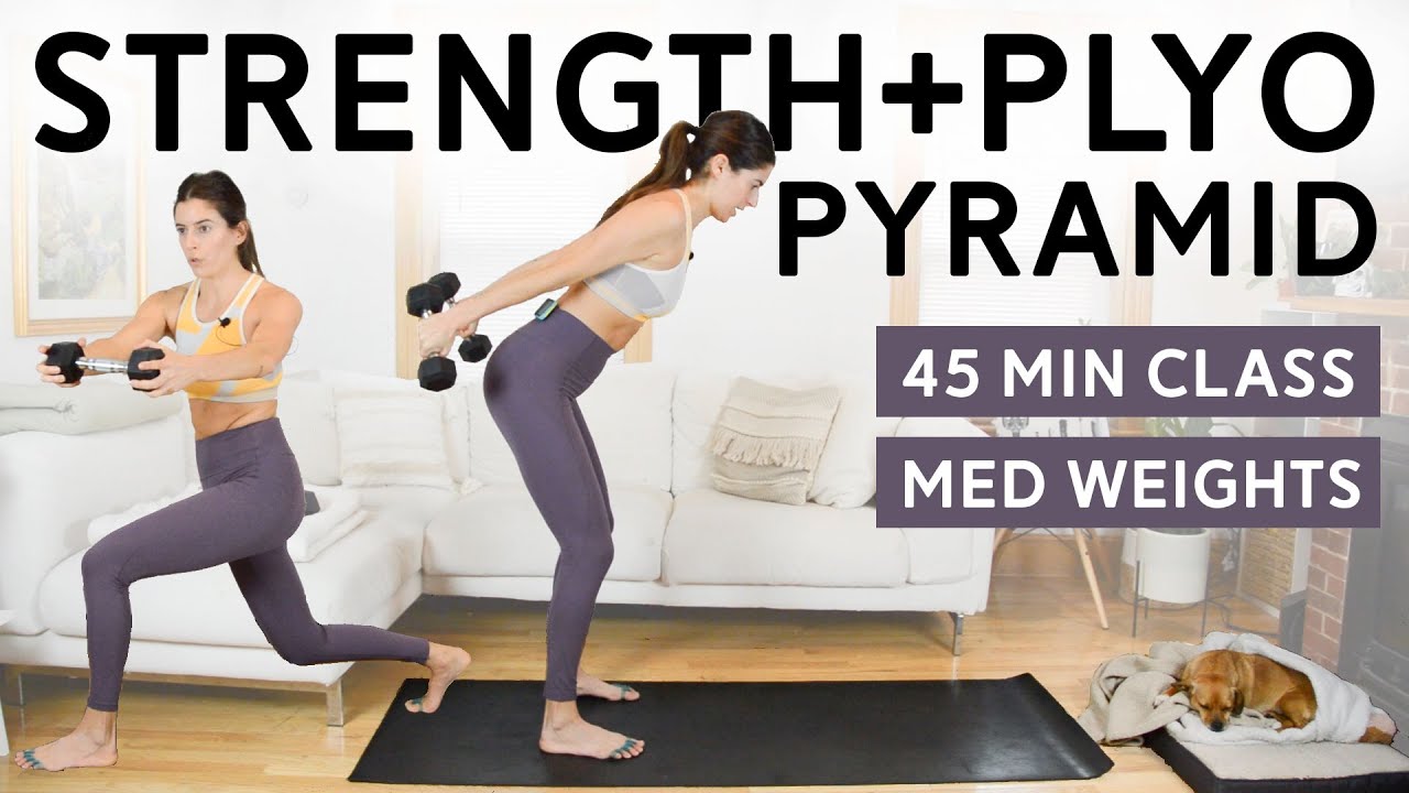 Strength + Plyo Pyramid (45 Min Class) - Medium Weights