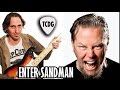 Aprender como tocar Enter Sandman (Metallica) en guitarra - acordes notas clases curso tutorial TCDG