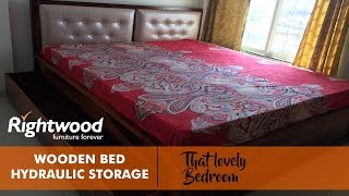 Wooden bed design with storage and upholstered headboard by Rightwood furniture Wooden bed designs - 2018. This is one of the most selling wooden bed design at rightwood. Speciality of this design is cushioned