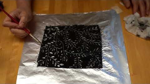 reduction monoprint with foil