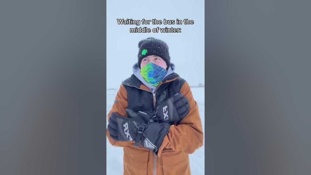 When Your Waiting For The Bus In The Middle Of Winter #Shorts