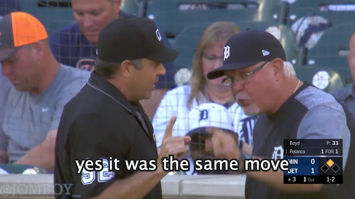 Ron Gardenhire gets ejected for arguing a balk cal...