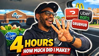 4 Hours multi-apping… How much did I make? | DoorDash | Uber Eats | Grubhub |
