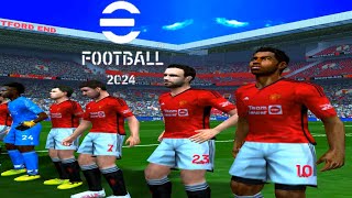 JOGANDO EFOOTBALL PES 2024 PPSSPP EUROPEUS ATUALIZADO COM NARRAÇÃO BRASILEIRA E GRÁFICOS REALISTAS