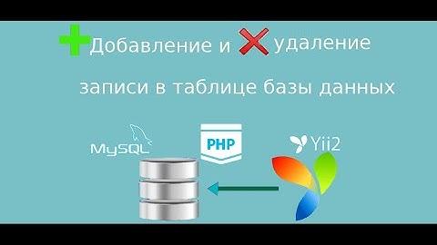 Yii2 Создание и удаление записей в таблице