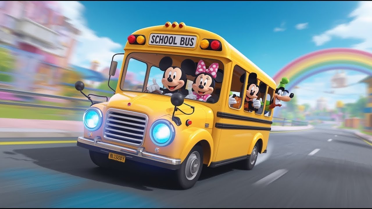 Mickey Mouse Fast Day School Bus Adventure 🚍✨ | 60-Min 3D Cartoon for Kids