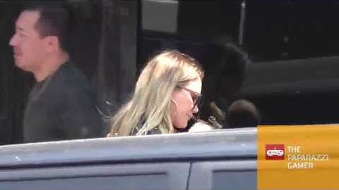 Hilary Duff takes her kids to the fish store in Studio City