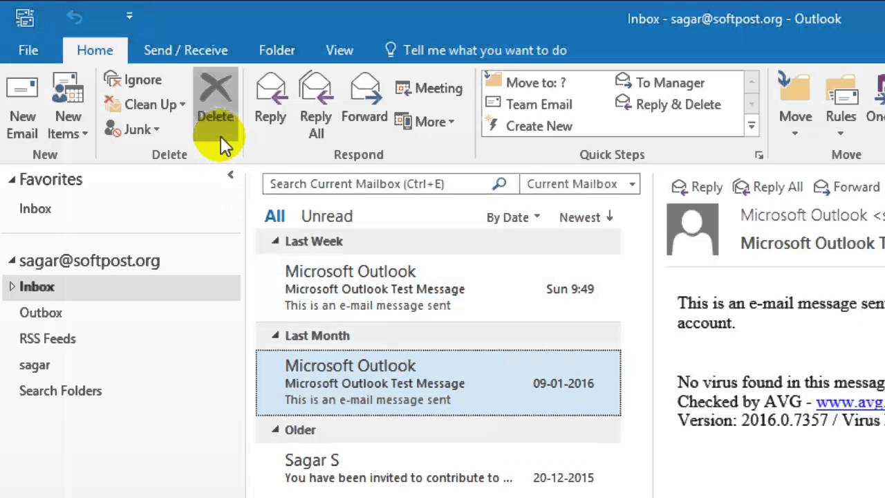 How To Delete Emails In Outlook YouTube How To Delete Emails In Outlook YouTube
