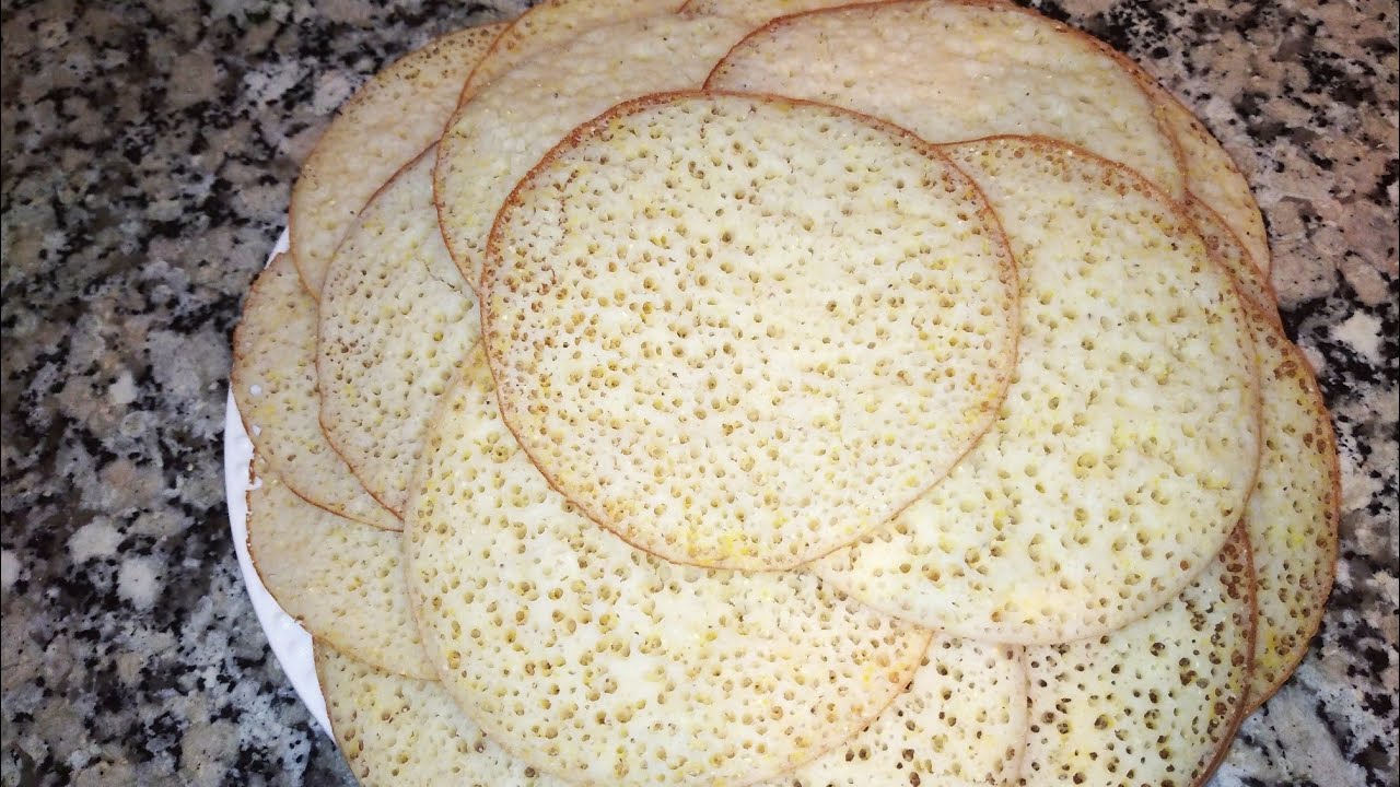 بغرير أو فطائر بدون غلوتين في عشر دقائق سهل وسريع 😋