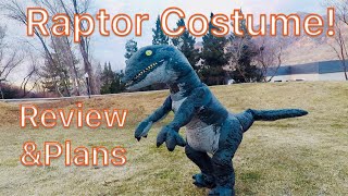 Raptor “Blue” inflatable costume review