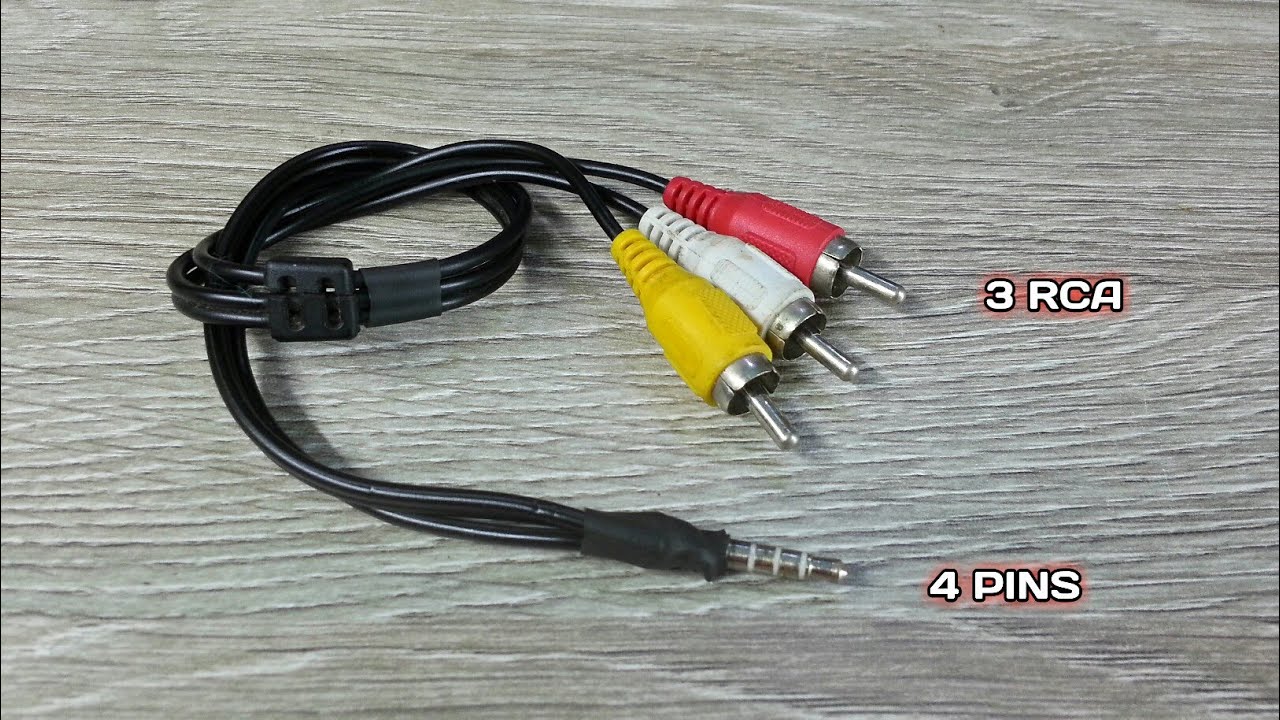 Câble Coaxial Audio-vidéo RCA vers Jack mâle de 3.5mm, adaptateur
