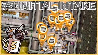 Flooding the Reception with HUGE INTAKE! | Prison Architect #5