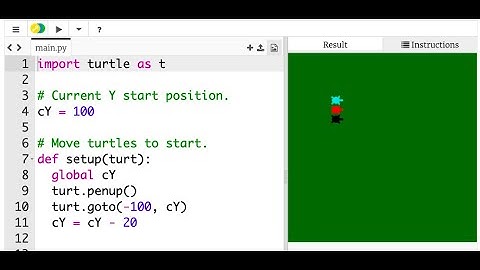 Python tutorial: turtle racing video 1