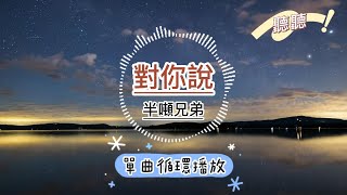 對你說-半吨兄弟 『你也會愛上一個人付出很多很多』【單曲循環 動態歌詞】