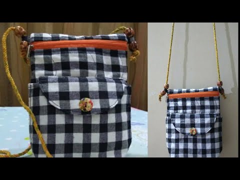 DIY Decent Sling Bag, Crossbody Bag, Small Purse, स्लिंग बॅग, छोटी पर्स - YouTube
