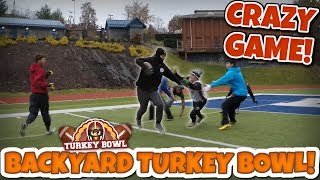 MASSIVE BACK YARD TACKLE FOOTBALL TURKEY BOWL!! (Best Game Yet!)