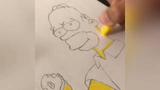 Homer Simpson Eating a Donut. (SLOW)