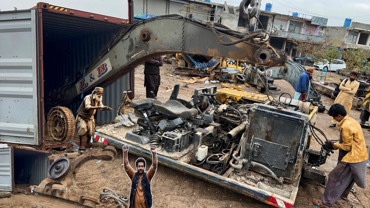 Skills of Pakistani Mechanics as They Assemble South Korean Excavator Parts Into Heavy Duty Machines