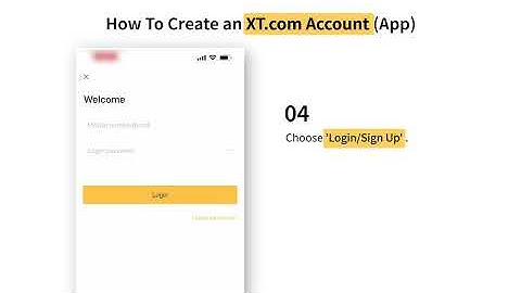 Section 1 - Create an XT.com Account (Mobile)