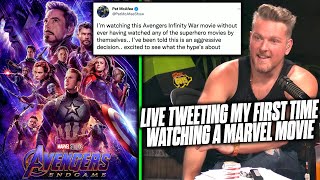 Pat McAfee Live Tweets His First Time Watching A Marvel Movie