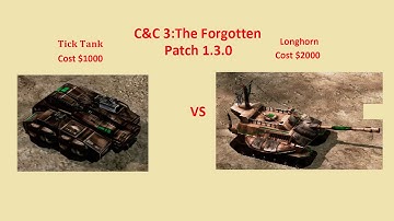 C&C 3: The Forgotten 1.3.0 patch: Tick Tank versus Longhorn