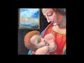 Рисование маслом Мадонна с младенцем - Леонардо Да Винчи
