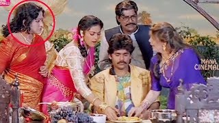 Meena & Nagarjuna Blockbuster Movie Ultimate Interesting Scene  |  Mana Cinemalu