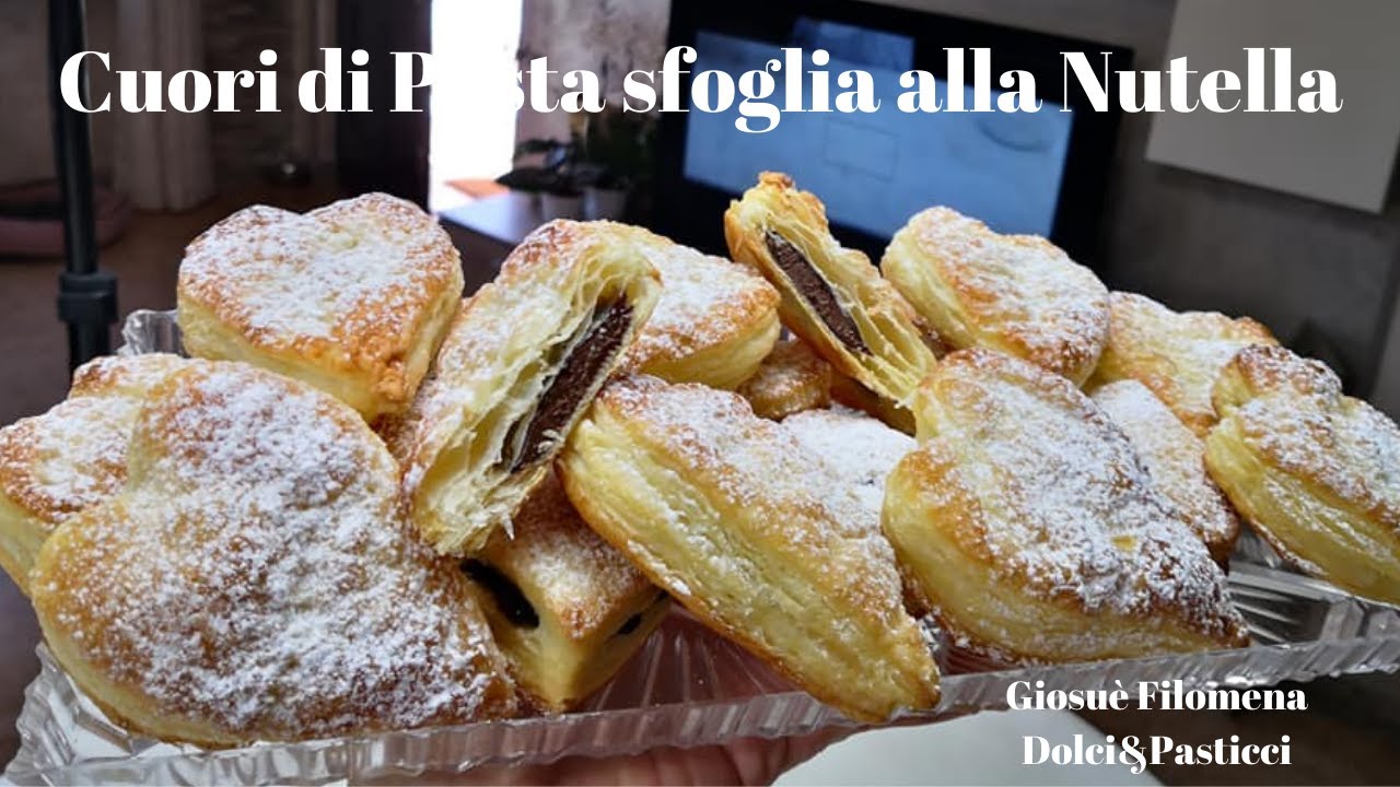 Cuori di Pasta Sfoglia alla Nutella