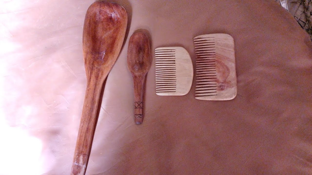Making Wood from Spoon and Comb Home made | लकड़ी से घर बैठे चम्मच और ...