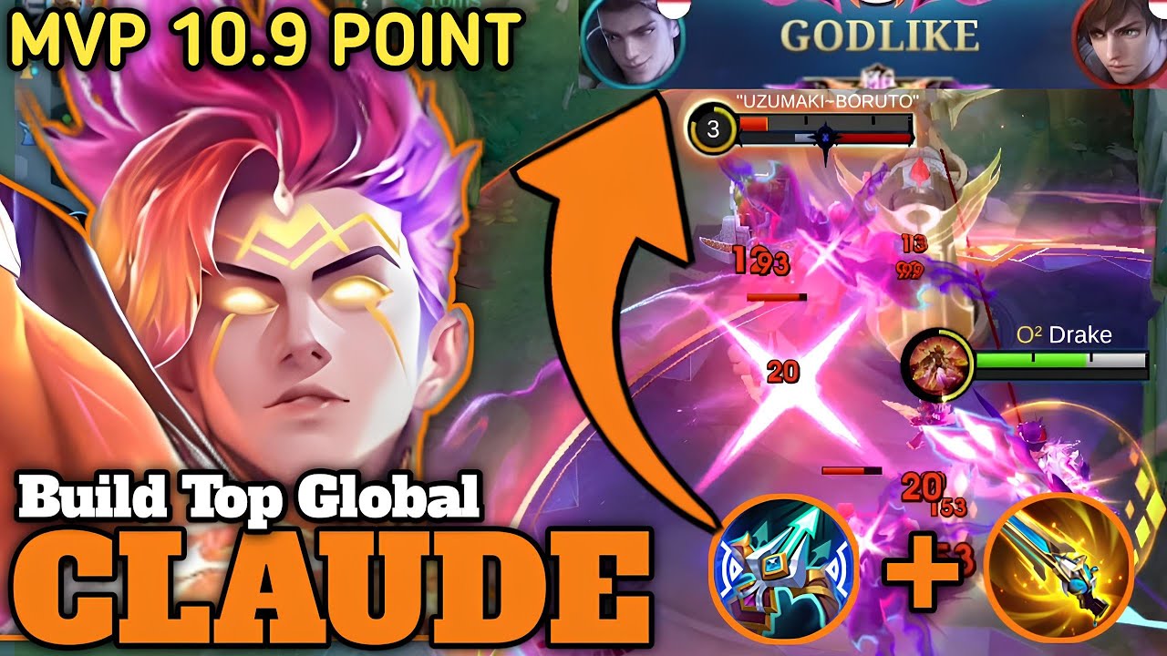 MUSUH SELALU GANK KE AKU TAPI AKU SELALU SELAMAT | BUILD TOP GLOBAL CLAUDE - MLBB