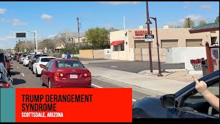 Traffic gridlock Trump Derangement Syndrome in Scottsdale Arizona