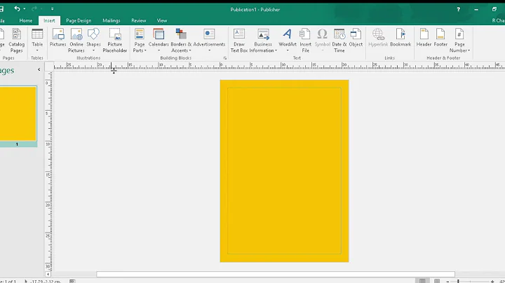 Publisher 2016 - Background Colour in publisher