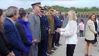 (Archivo) despedida de cortejó fúnebre de ex presidente #piñera desde aeropuerto Pichoy en #losrios