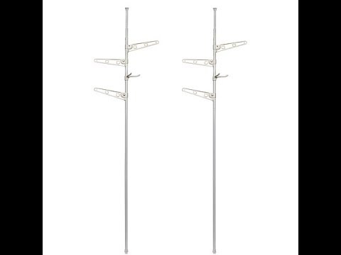 Floor To Ceiling Allinone Laundry Pole Set Of 2 Youtube