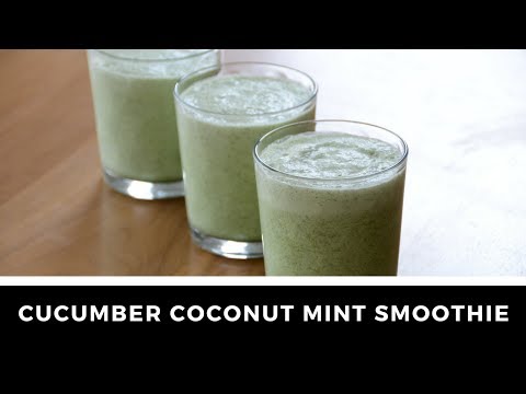 1-minute-video!-refreshing-cucumber-coconut-mint-smoothie-recipe!