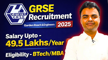 GRSE Recruitment 2025, Salary Up to 49.5 LPA, Permanent PSU Jobs 2025, New Govt Job Vacancy 2025