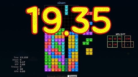 【Tetris 40 lines】 19.35 seconds