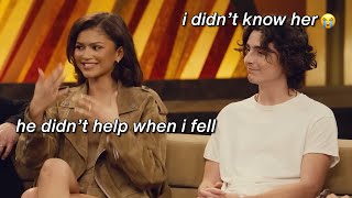 Timothée Chalamet and Zendaya being THAT couple of friends i doubted could exist