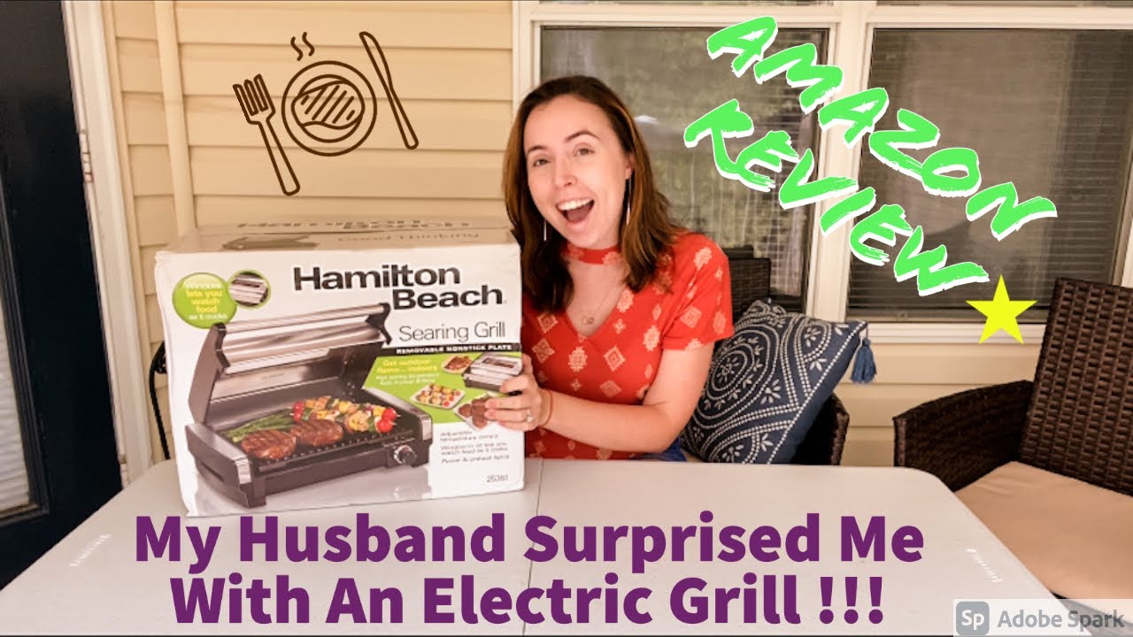 Hamilton Beach Electric Indoor Grill Review !!! Plus Me Grilling Steaks On  It For The First Time !!! 