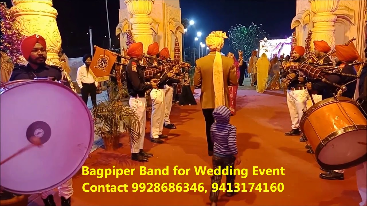 Bagpiper Band for Wedding Event Contact 9928686346 YouTube