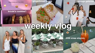 weekly vlog 💌 JHM xmas party surprise, vintage galsmas, brooki's cookies