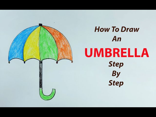 HOW TO DRAW A UMBRELLA EASY STEP BY STEP - YouTube