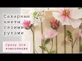 Цветы своими руками- 2 часть/How to make sugar flowers/Como hacer flores de azucar