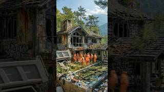 Dirty Pool + Broken House → INSANE Result 😱😳 #renovation #beforeandafter #shorts #reels