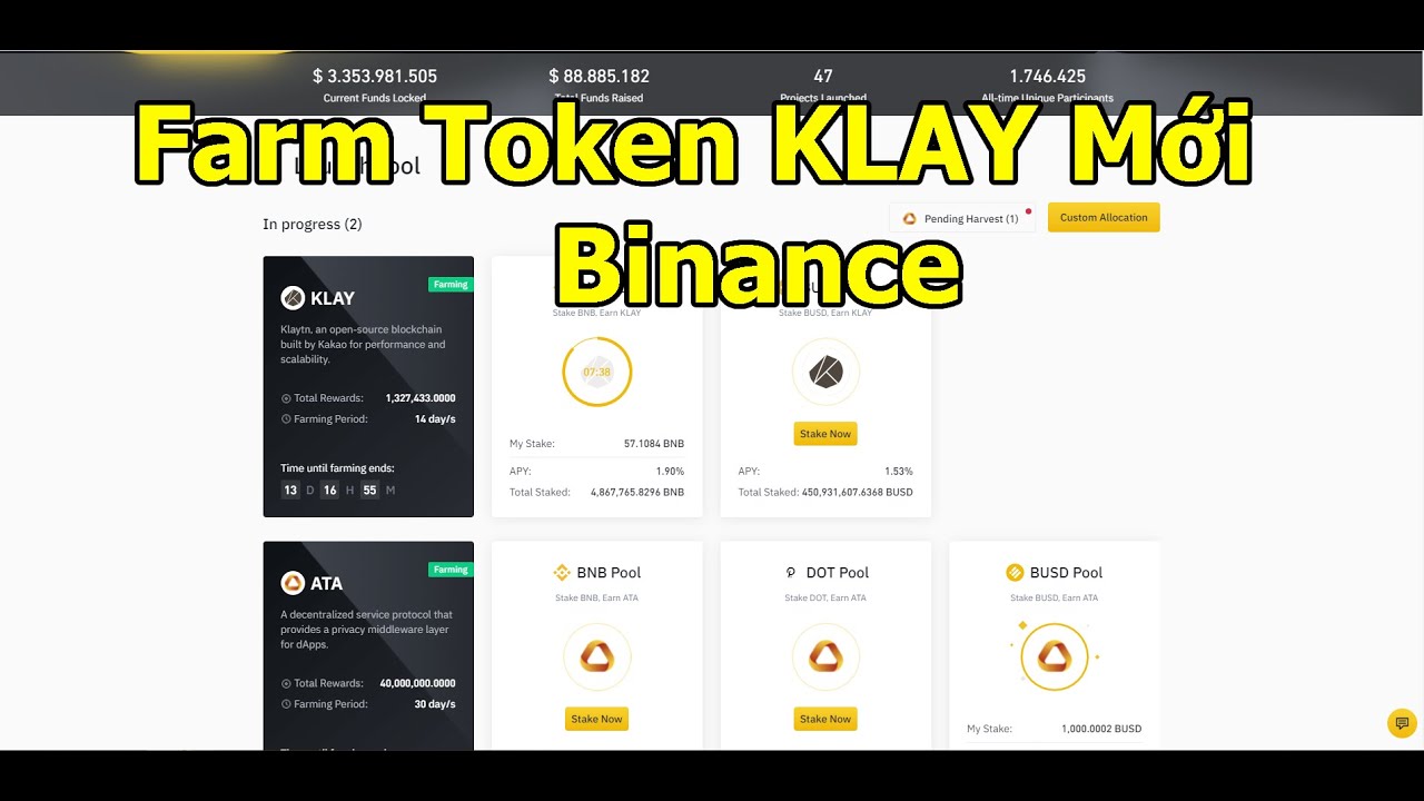 klaytn coin 2022 New Farm Token KLAY Mới Trên Sàn Binance - Thị Trường Coin Và Defi \u0026 Kiếm Tiền Online