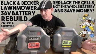 Black & Decker 36V Cordless Lawnmower Battery Cell Replacement