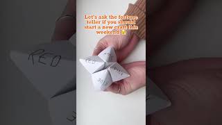 How to make a fortune teller!