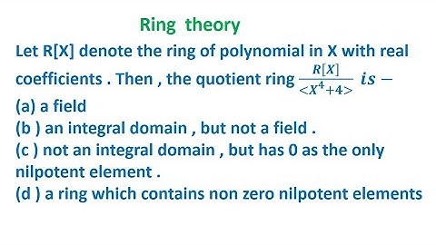 Gate 2022 Ring theory